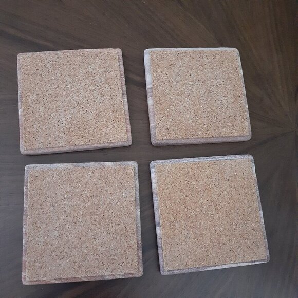Rainbow Sandstone Square Set of 4 Cork Back Coasters - Picture 8 of 8